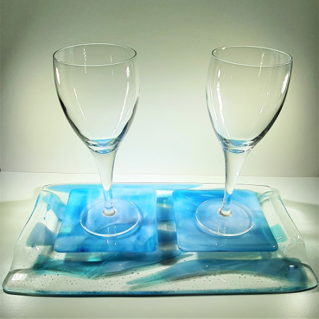 Bricka med coasters